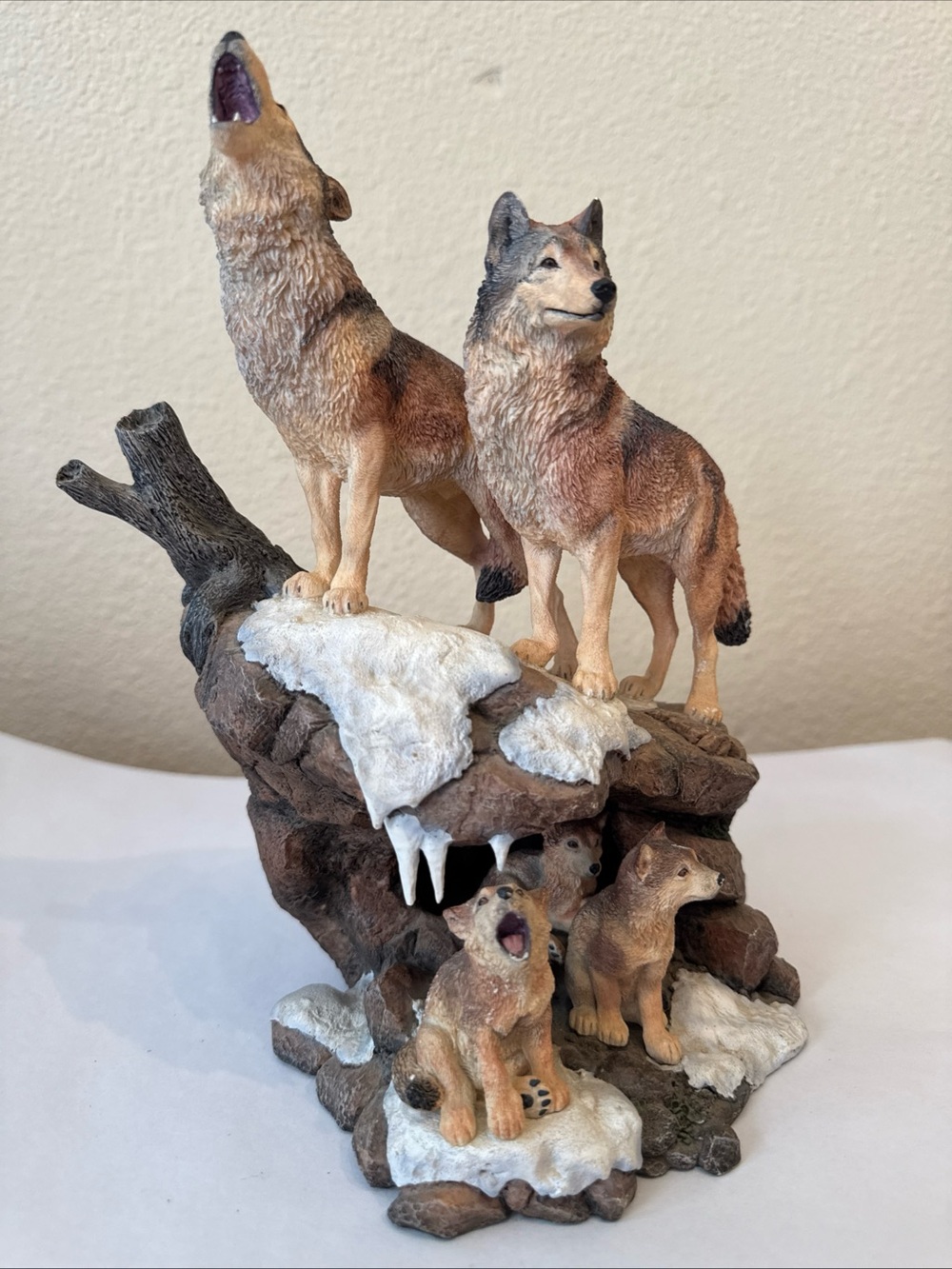Danbury Mint Spirit of the Wolf Sculpture Collections Wilderness Call NICK BIBBY